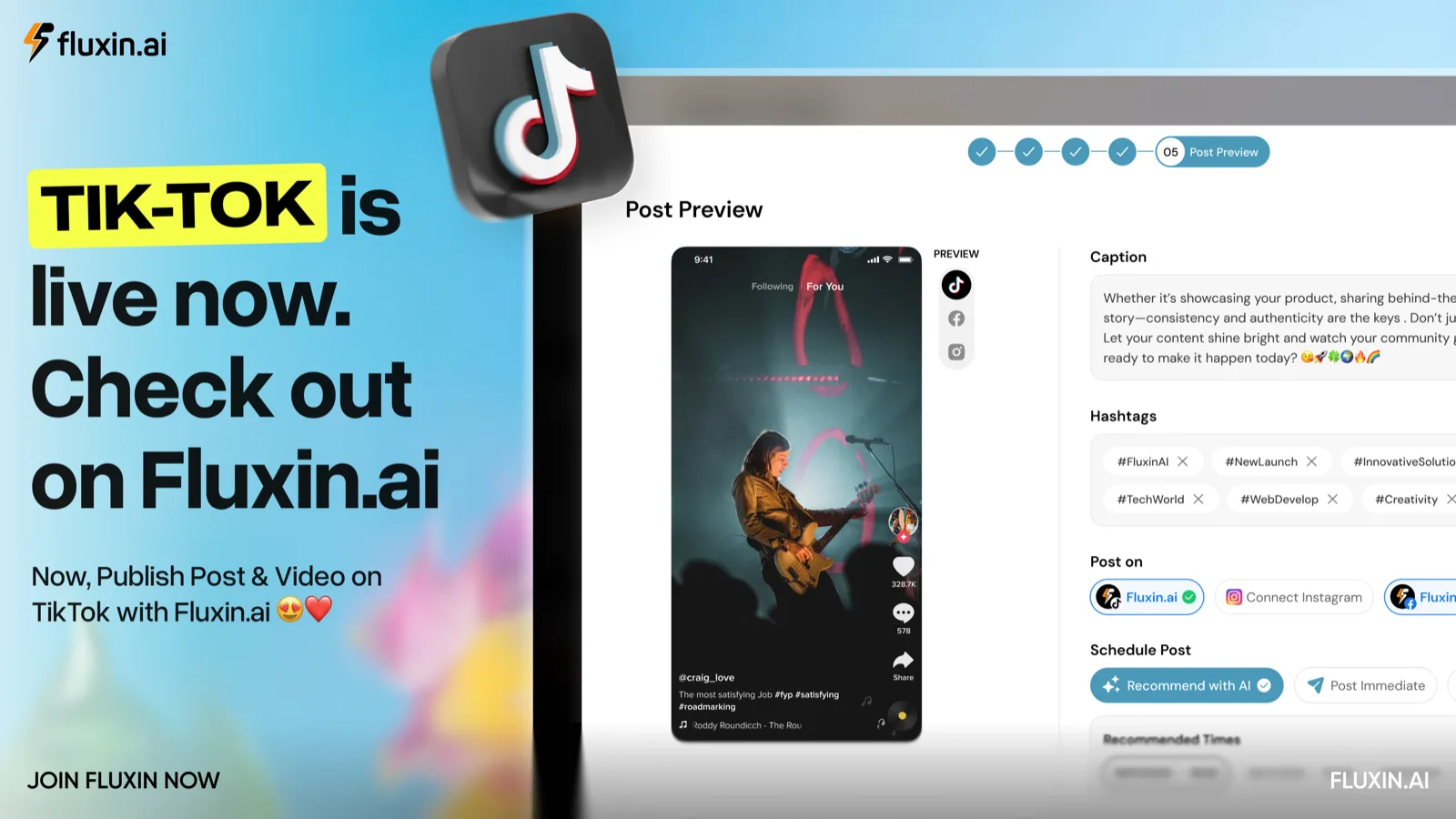 You Can Now Publish to TikTok Directly From Fluxin.ai